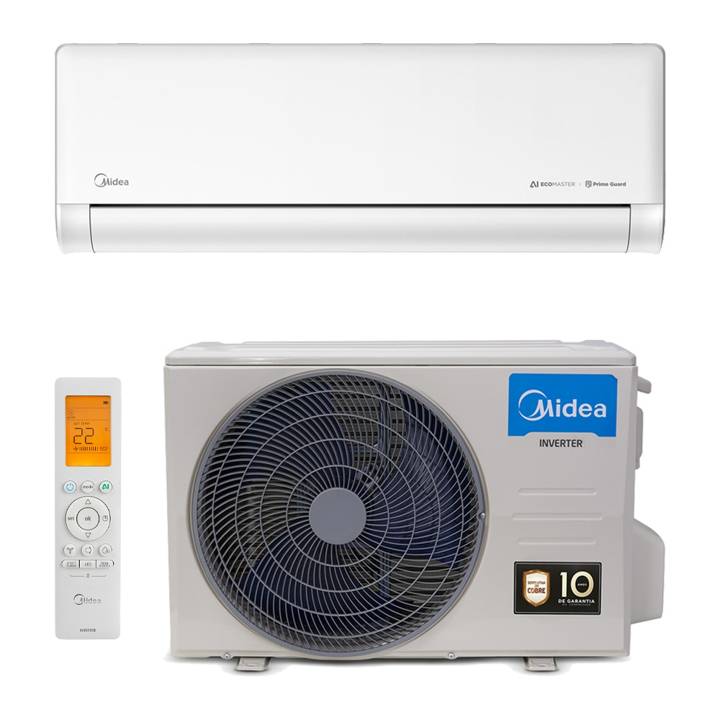 Ar-Condicionado Split Inverter 9000 BTUs Midea AI Ecomaster High Wall Quente e Frio 42EZVQA09M5/38EZVQA09M5 220V