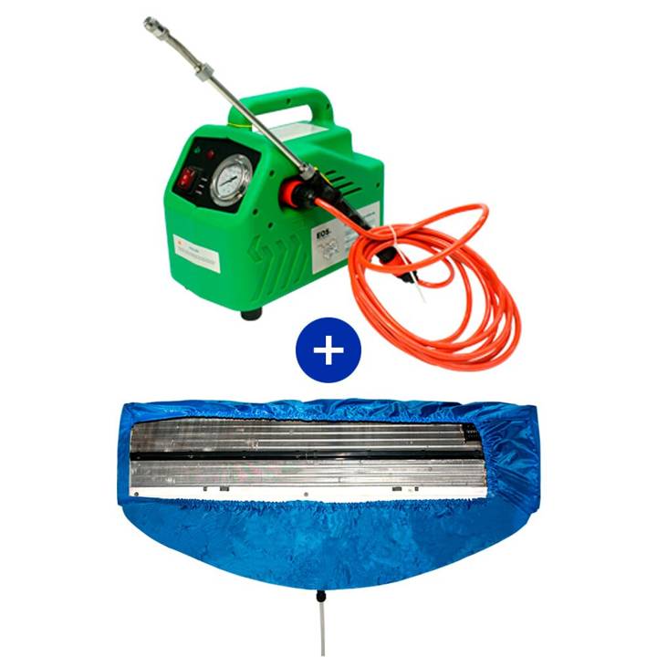 Kit de Limpeza EOS para Ar Condicionados Split High Wall 18000 a 30000 BTUs - Bomba de Limpeza EOS PCW-4S + Bolsa Coletora 220V