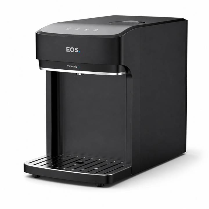 Bebedouro e Purificador de Água EOS Mineralle com compressor All Black EPC08P 110V