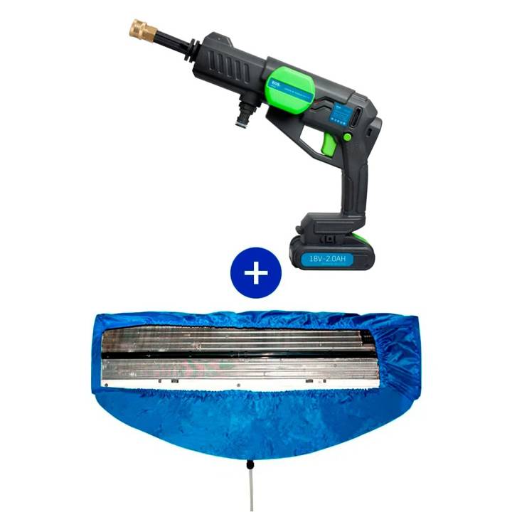 Kit de Limpeza EOS para Ar Condicionados Split High Wall 18000 a 300000 BTUs Bomba de Limpeza EOS-C25 + Bolsa Coletora