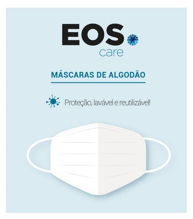 Kit de Máscara Protetora Facial EOS em Algodão Reutilizável 10 Unidades