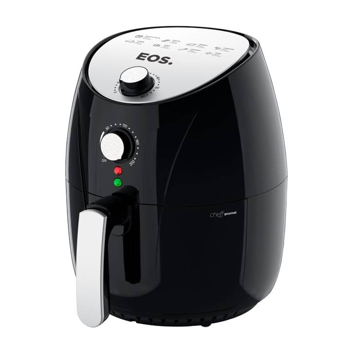 Fritadeira Sem Óleo Air fryer EOS 4 Litros Chef Gourmet Preto com Cinza EAF40S 220V