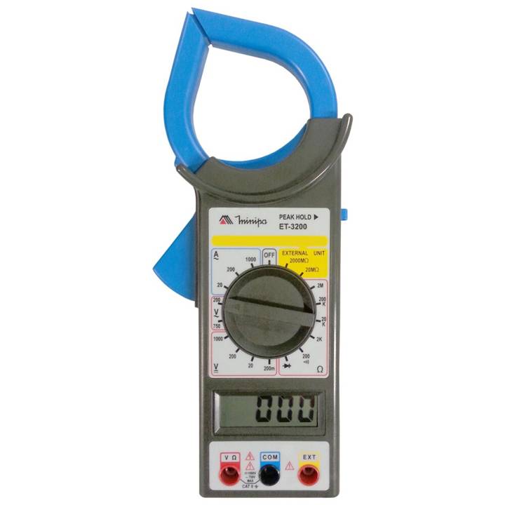 Alicate Amperímetro Cat-Ii Embalagem Blister ET-3200