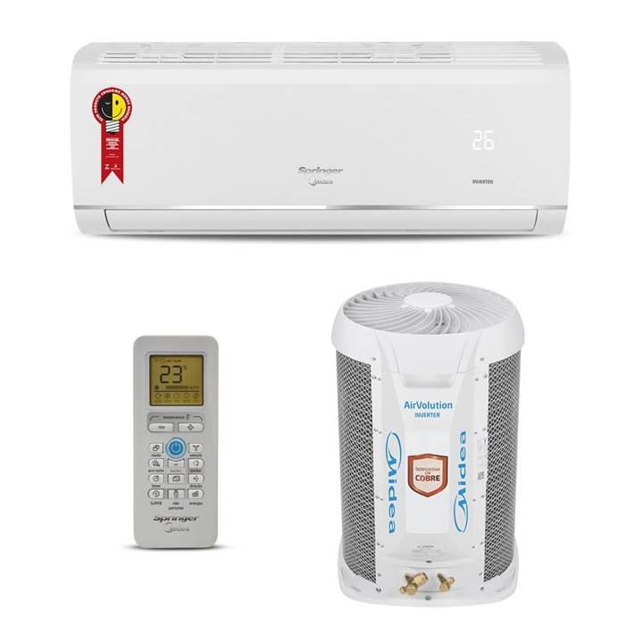 Ar-Condicionado Split Inverter 12000 BTUs Springer Midea Airvolution High Wall Só Frio 42AFVCH12S5 220V