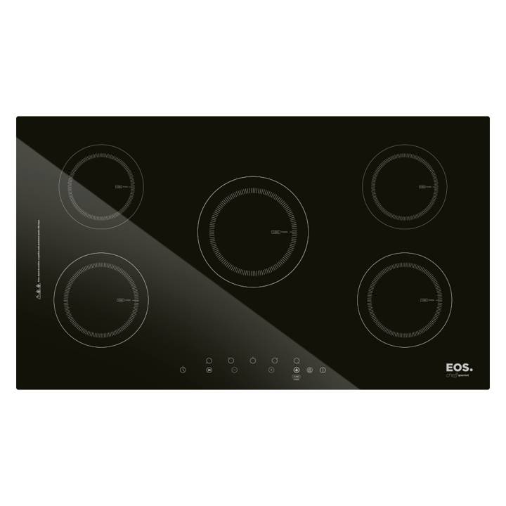 Cooktop de Indução Cinco Bocas EOS 90cm Preto 9500W ECI05EP 220V
