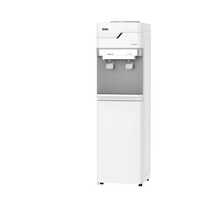 Bebedouro de Coluna para Garrafão com Armário EOS Mineralle Compressor Branco EBC01BCA 220V