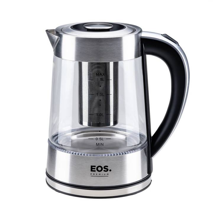 Chaleira Elétrica EOS 1,8 Litros Chef Gourmet Glass Tea Inox ECH04G 220V
