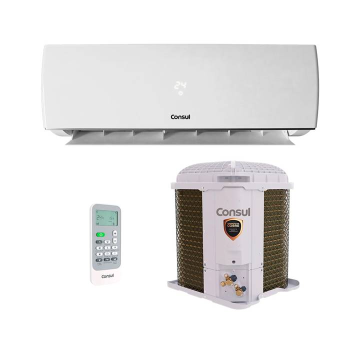 Ar-Condicionado Split 9000 BTUs Consul High Wall Só Frio com Serpentina de Cobre CBN09DBBNA/CBO09DBBNA 220V