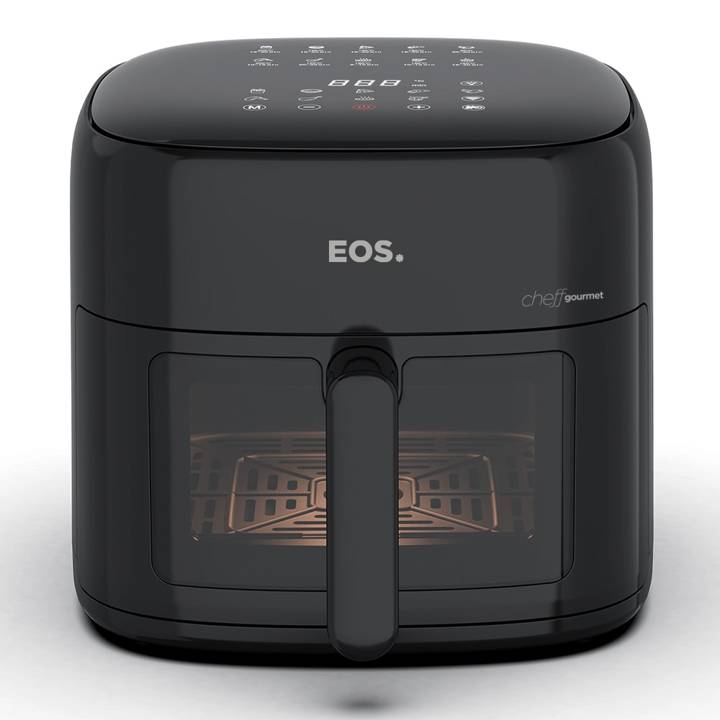 Fritadeira Air Fryer EOS 8,2 Litros Family Chef Gourmet Digital Compacta All Black EAF80P 220V