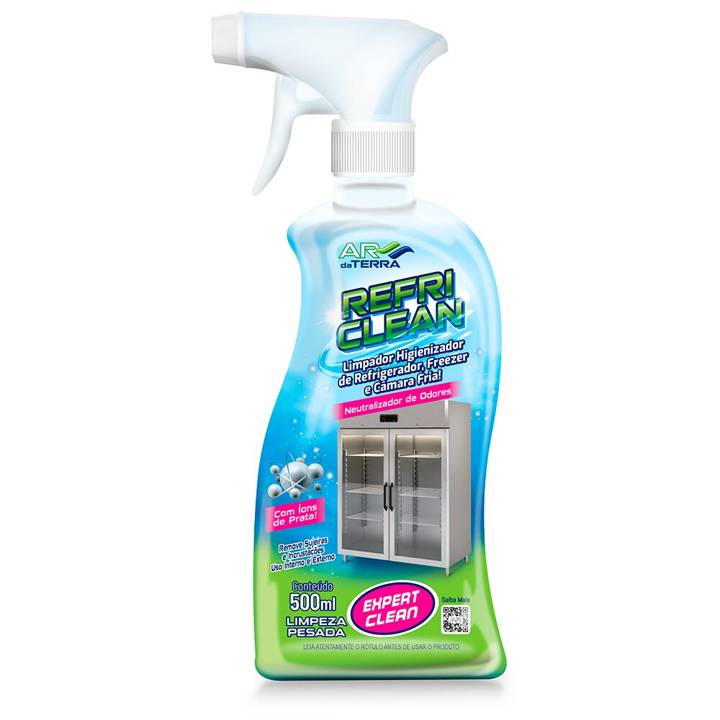 Limpador e Higienizador de Refrigerador Freezer e Câmara Fria Refriclean Clean & Cold Ar da Terra 500ml PL00372
