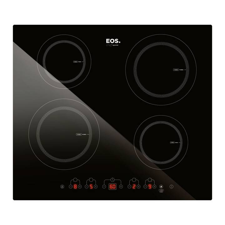 Cooktop de Indução Quatro Bocas EOS 60cm Preto ECI04EP 220V