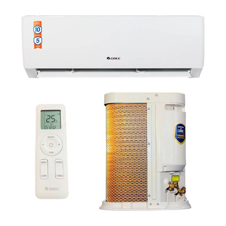 Ar-Condicionado Split Inverter 9000 BTUs Gree G-Top Connection High Wall Quente e Frio GWH09AGA-D3DNA4BW / GWH09AGA-D3DNA1BW/O 220V