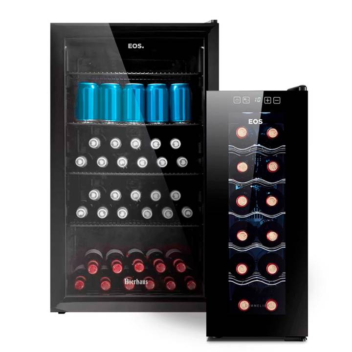 Kit Happy Hour EOS com Cervejeira 98L e Adega 12 Garrafas 110V