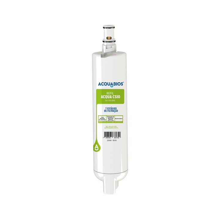 Filtro Refil Acquabios para Purificador de Água CPB34AS/AF/AB/CPC31AF/AB/CPC30AB/AF/CPB35AB/AF Compatível Consul 1005-0056