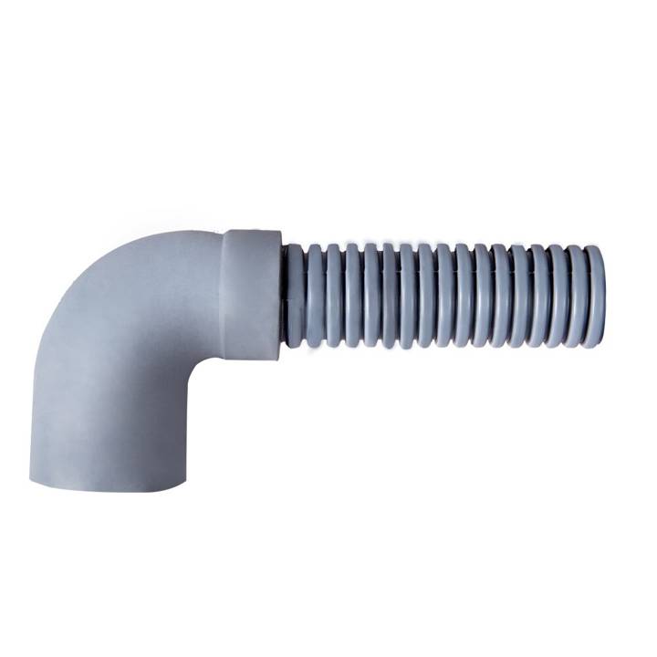 Mangueira de Drenagem Corrugada Plasbohn para Lavadora 1.85M Cinza Bocal Curvo 28mm 3601