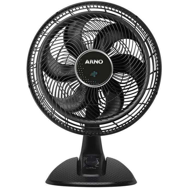 Ventilador de Mesa Arno Ultra Silence Force Desmontável com 6 Pás 40cm Preto VD40 110V