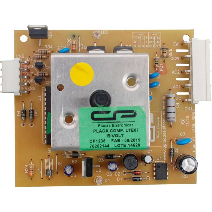 Placa Eletrônica para Lavadora LTE07 CP1238 Bivolt