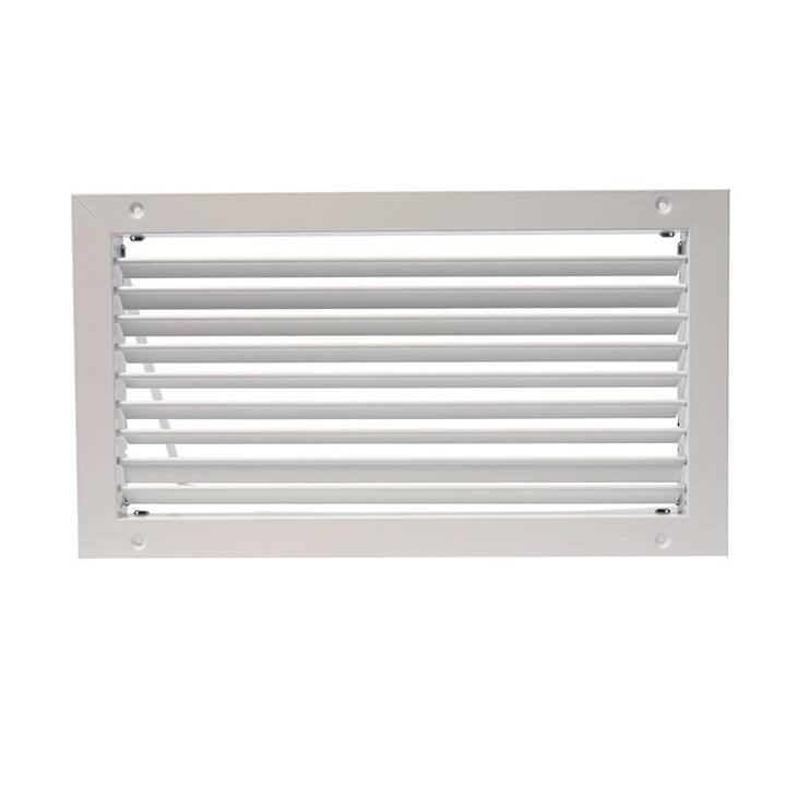 Grelha Aletas Móveis Horizontal Trox 225x225mm com Registro Série AG Branca