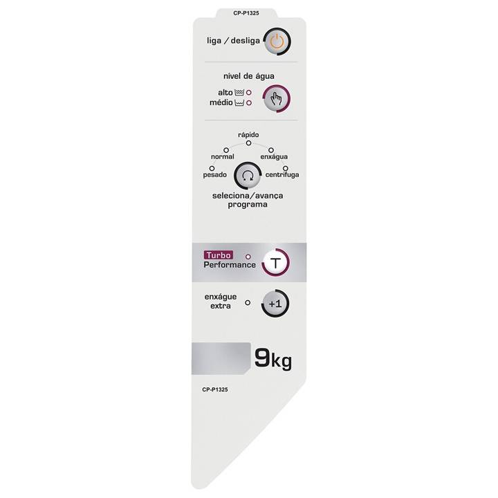 Painel Decorativo CP Placas para Lavadora Direito Cinza W10625297