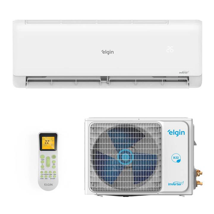 Ar-Condicionado Split Inverter III 12000 BTUs Elgin Eco com Wi-Fi Integrado High Wall Quente e Frio 45HJQI12C2WG/45HJQE12C2CG 220V