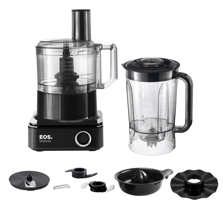 Processador de Alimentos EOS Premium 7 em 1 Multipro Master Digital All Black 1000W EPS03P 220V
