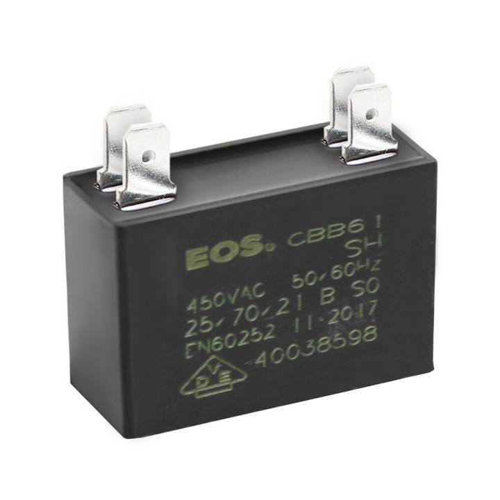 Capacitor Caixa 1 Mfd 450V com 4 Terminais 37mm X 11mm X 25mm EOS