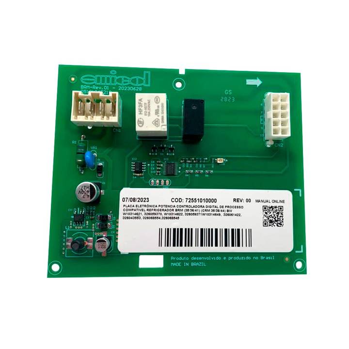 Placa Eletrônica Compatível para Refrigerador Emicol 326059370/W10314621 Bivolt