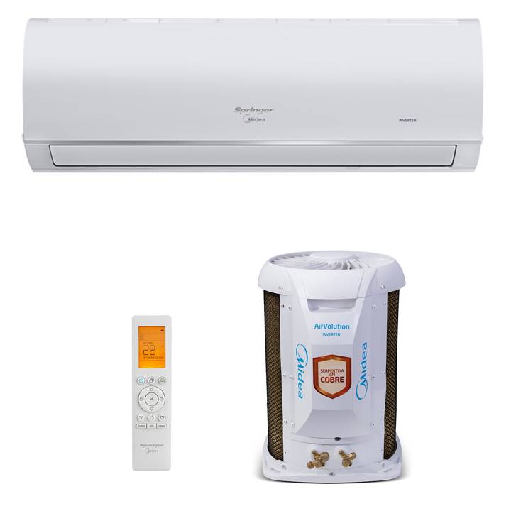 Ar-Condicionado Split Inverter 12000 BTUs Springer Midea Airvolution High Wall Quente e Frio 42AFVQI12S5/38TVQI12S5 220V