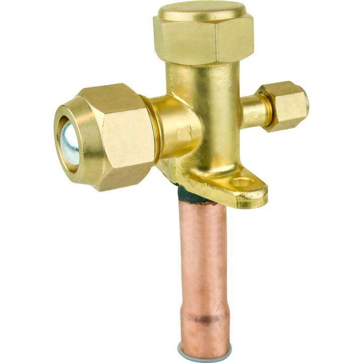 Válvula Serviço 3/8 Ar Split C/Acesso 1/4Sae tipo Schrader para Carga Gás Eos