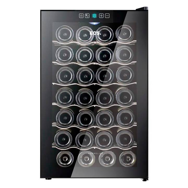 Adega Climatizada 28 Garrafas EOS Sommelier com Painel Touch Full Glass Eletrônica EAE28 Bivolt