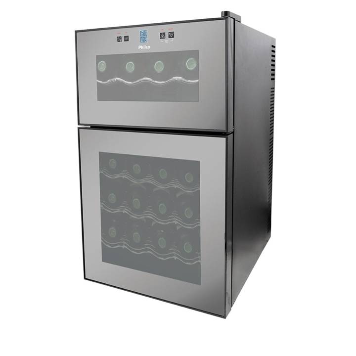 Adega Climatizada 24 Garrafas Philco Dual Zone Titanium PAD24 220V