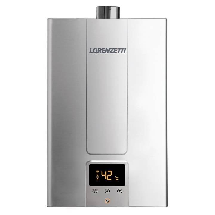 Aquecedor de Água a Gás Lorenzetti Digital 20 Litros (Gás Natural) Inox LZ 2000DE-I Bivolt