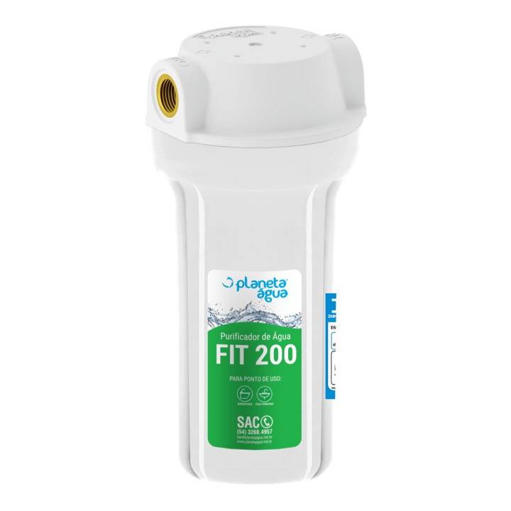 Filtro de Água com Carvão Ativado Planeta Água Fit 200 7 Polegadas Rosca 1/2 Ap200 2000