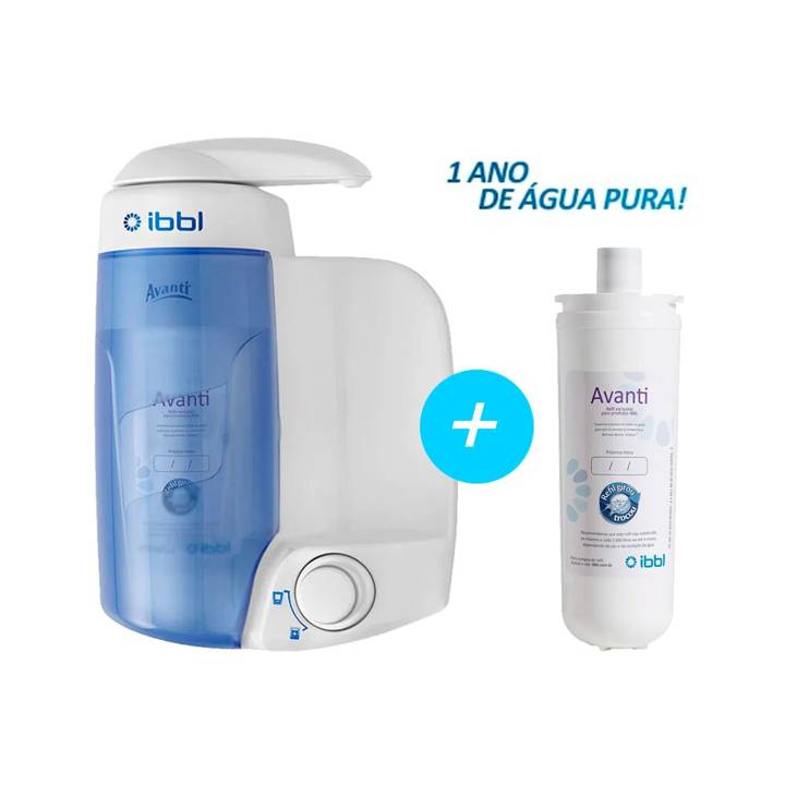 Kit 1 Ano IBBL - Purificador de Água IBBL Avanti + Filtro Refil Avanti 43010001 | 24010004