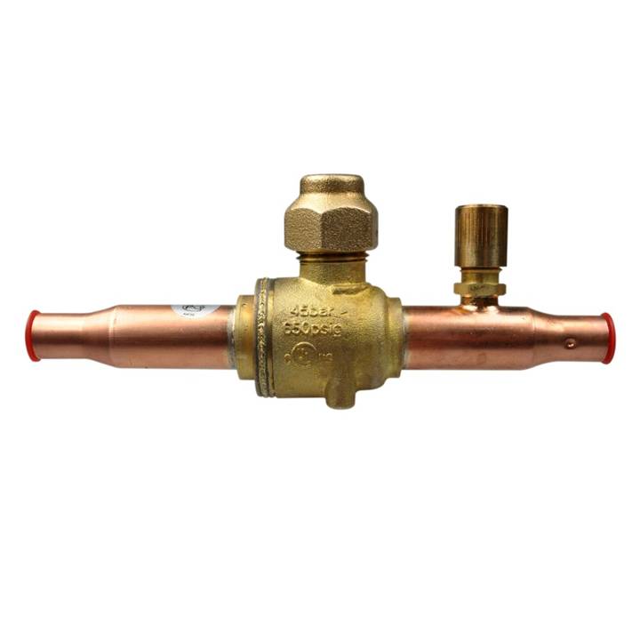 Válvula Esférica Danfoss 009L7051 GBC 3/8 Solda Com Porta Acesso (Tipo Schrader)