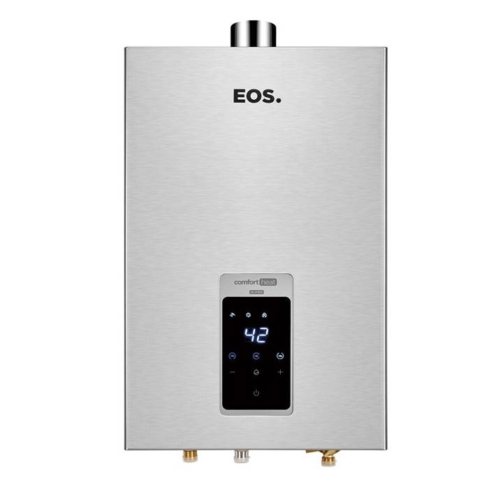 Aquecedor de Água a Gás EOS Digital 16 Litros (Gás Liquefeito de Petróleo) Exaustão Forçada Inox EAQ160GDS Bivolt