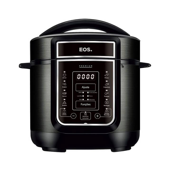 Panela de Pressão Elétrica 3 Litros EOS Multicooker Digital Inox Preto EPP30DP 110V