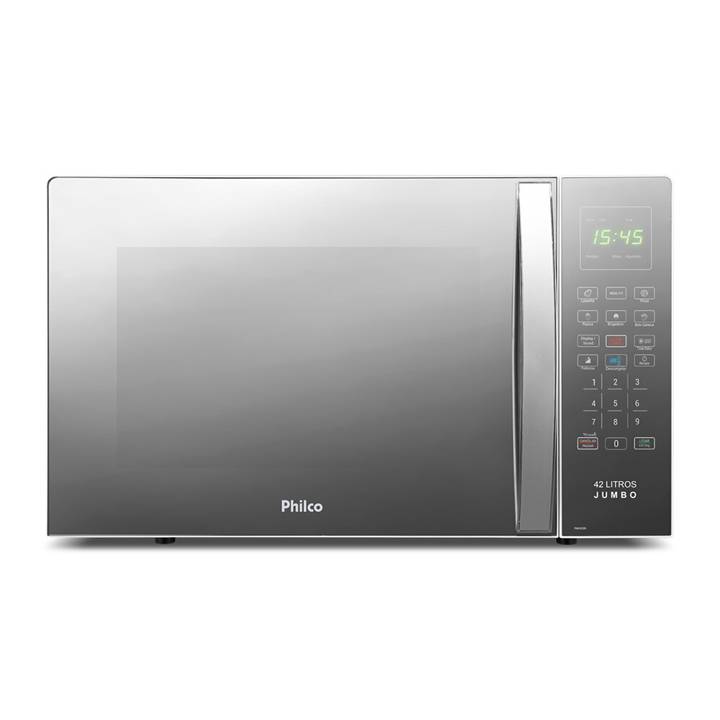 Micro-ondas Philco 42 Litros Espelhado Jumbo 1560W Tira Odor PMO42EB 220V
