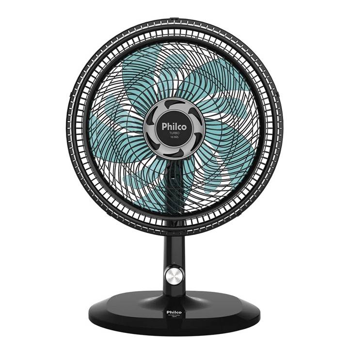 Ventilador de Mesa Philco Turbo com 10 pás 40cm Preto PVT492PA 110V