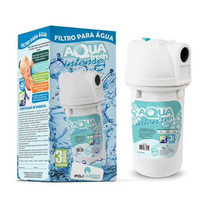 Filtro Aquafresh Intense 200 Policarbon com Refil Aquaflow 200 7000