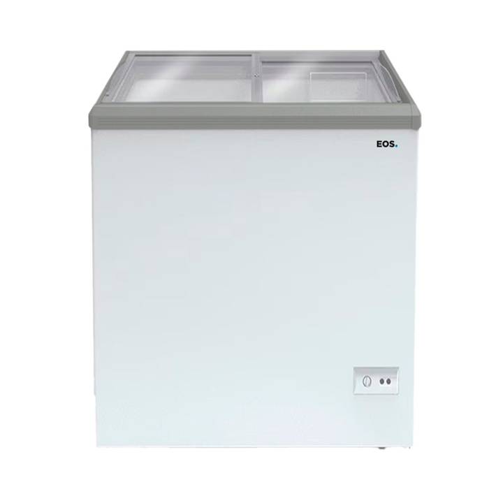 Freezer Expositor Horizontal EOS 120 Litros Eco Gelo com Tampa de Vidro EEH120XX 110V