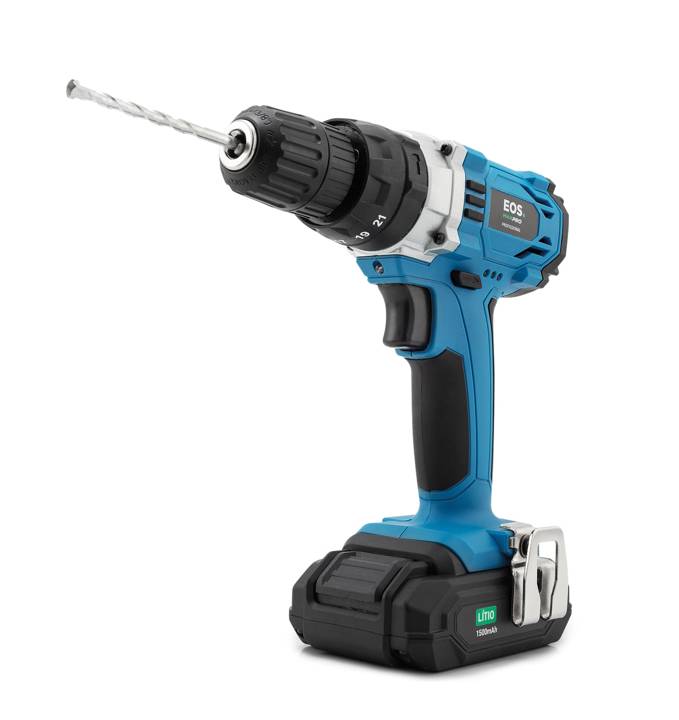 Parafusadeira e Furadeira de Impacto Profissional EOS MaxPro a Bateria 21V C/ Maleta, 2 Baterias e Carregador Bivolt