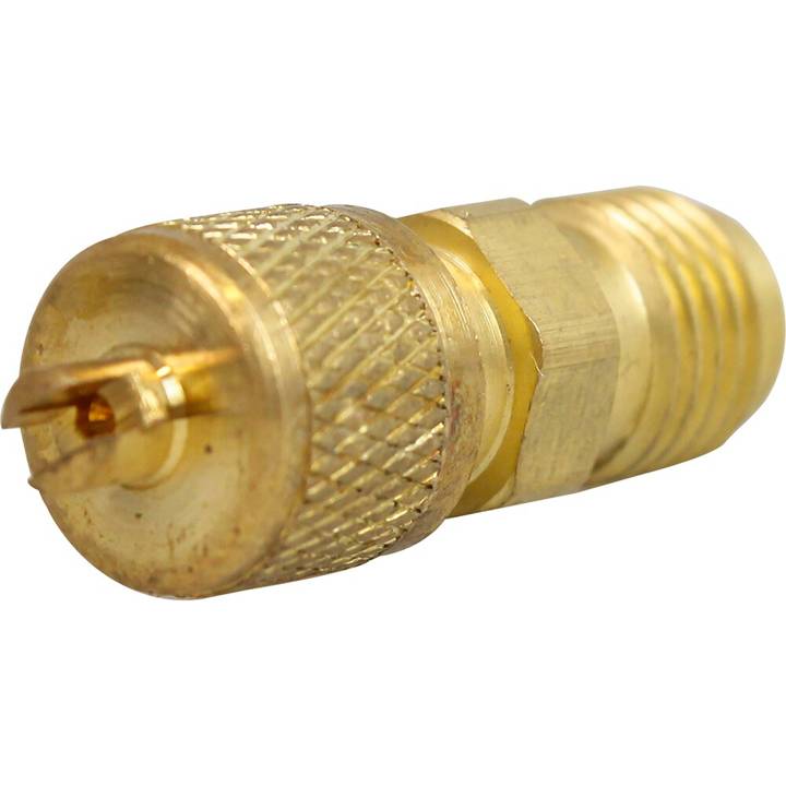 União Com Válvula Tipo Schrader 1/4Sae Macho Rosca X 1/4 Sae Macho Eos